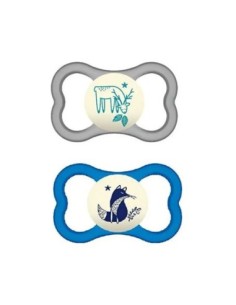 MAM - Air Night 6+ Silicone Confezione Doppia Maschio