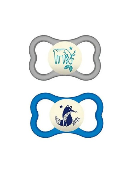MAM - Air Night 6+ Silicone Confezione Doppia Maschio