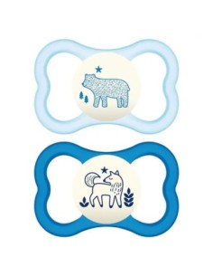 MAM Air Night 16+ Silicone Confezione Doppia Maschio