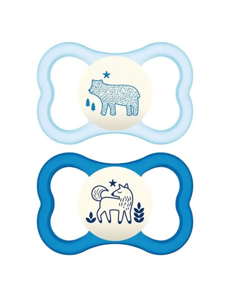 MAM Air Night 16+ Silicone Confezione Doppia Maschio