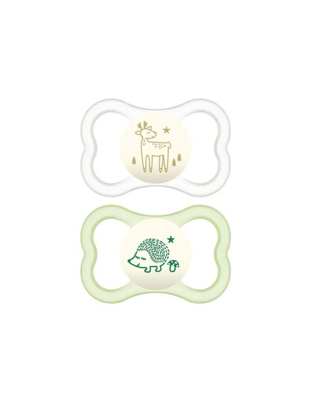 MAM - Air Night 16+ Silicone Confezione Doppia Neutro
