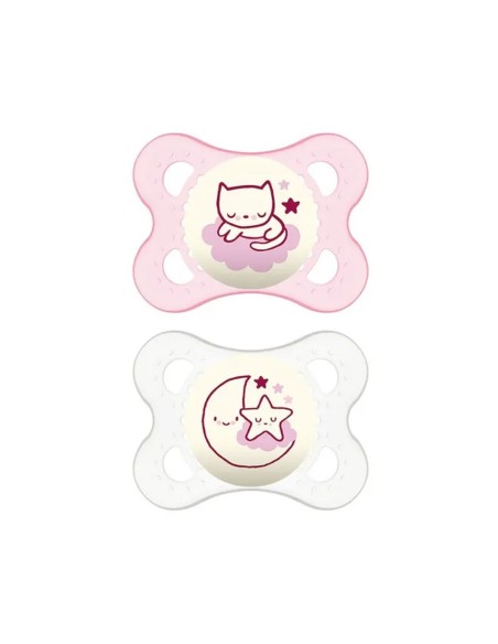 MAM - Original Night 2-6m Silicone Confezione Doppia Femmina