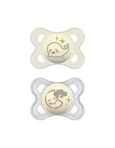 MAM - Original Night 2-6m Silicone Confezione Doppia  Neutro
