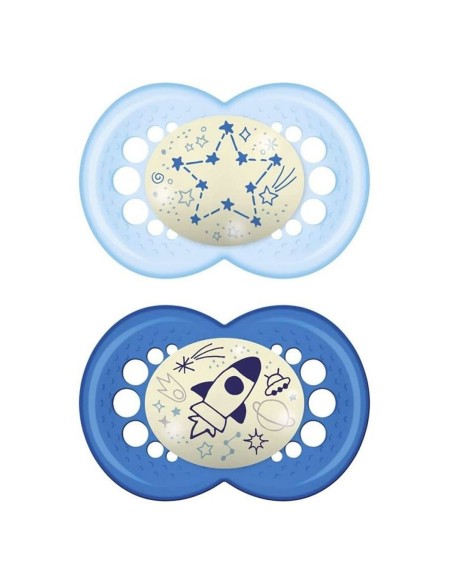 MAM - Original Night 6+ Silicone Confezione Doppia Maschio