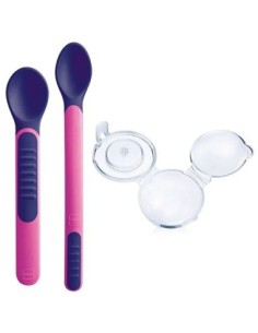 MAM Posate Feeding Spoons & Cover Femmina