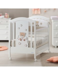Azzurra Design - Lettino Bonne Nuit Bianco-Avana - Spedizione Gratuita