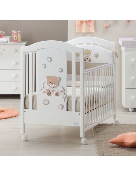 Azzurra Design - Lettino Bonne Nuit Bianco-Avana - Spedizione Gratuita