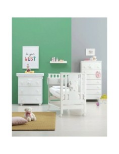 Azzurra Design - Lettino Contact Funky Bianco con decoro Bianco- Spedizione Gratuita