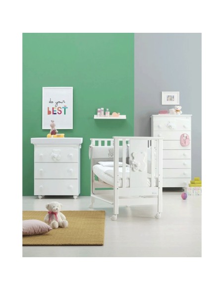 Azzurra Design - Lettino Contact Funky Bianco con decoro Bianco- Spedizione Gratuita