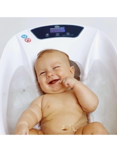 AquaScale V3 3-in-1 Vaschetta Bagnetto Neonato, Bilancia Digitale e Termometro per L'Acqua, Next Generation