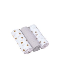 Lassig - Mussola Adventure 85x85 cm 3 Pezzi per confezione