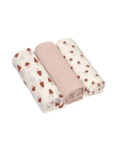 Lassig - Mussola Little Forest 85x85cm - 3 pezzi per confezione
