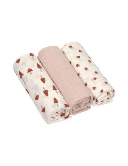 Lassig - Mussola Little Forest 85x85cm - 3 pezzi per confezione