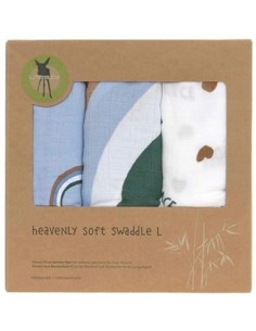 Lassig - Copertina HEAVENLY Happy Rascals Taglia L 80x80cm - 3 pezzi per confezione