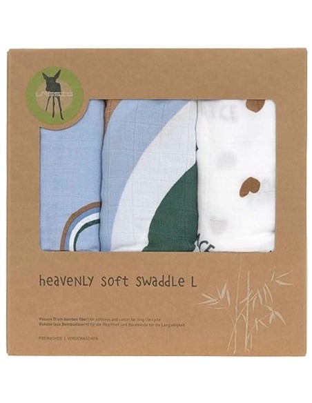 Lassig - Copertina HEAVENLY Happy Rascals Taglia L 80x80cm - 3 pezzi per confezione