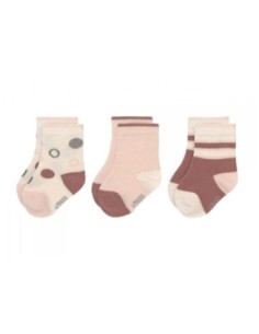 Lassig - Calzini 3 Pezzi OFFWHITE/POWDER PINK/RUST numero 12-14