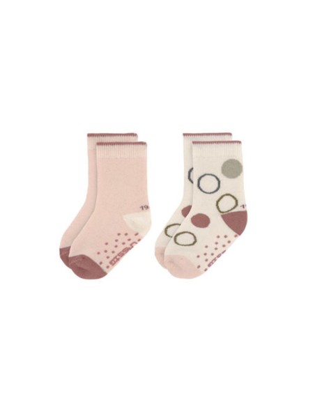 Lassig - Calzini Antiscivolo 2 pezzi OFFWHITE/POWDER PINK numero 19-22