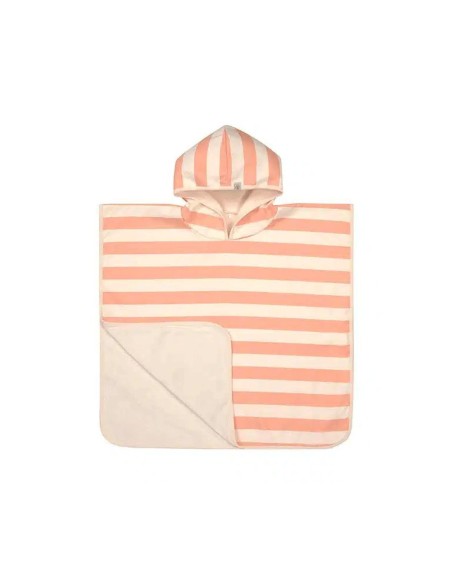 Lassig - Poncho Accappatoio / 2023 BLOCK STRIPES MILKY/PEACH