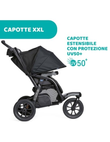 Chicco - Trio Activ3 con Kory Essentials Jet Black - Spedizione Gratuita
