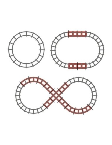 Peg Perego - Binari "Figure 8" Aggiuntivi Per Treno Santa Fè