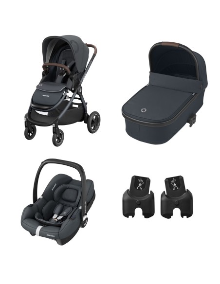 Maxi Cosi - Trio Adorra2 + Navicella Oria + CabrioFix I-size + Adattatori