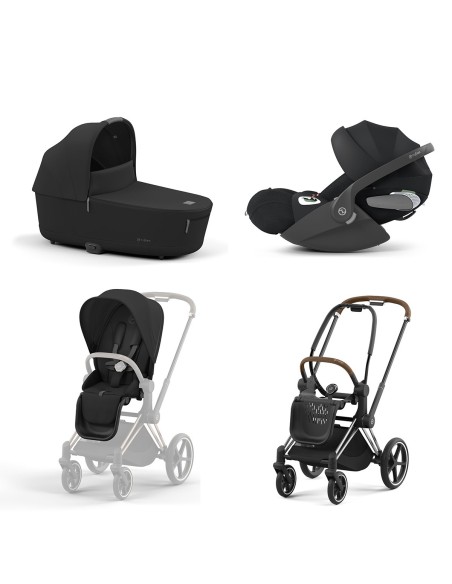 Cybex - Trio Priam Con Telaio Chrome Brown e seggiolino Cloud T i-Size