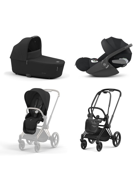 Cybex - Trio Priam Con Telaio MattBlack e seggiolino Cloud T i-Size
