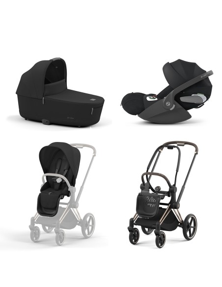 Cybex - Trio Priam Con Telaio Rosegold e seggiolino Cloud T i-Size