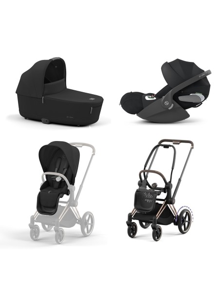 Cybex - Trio E-Priam Con Telaio Rosegold e seggiolino Cloud T i-Size