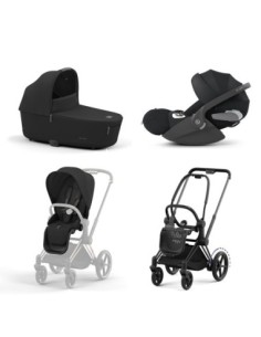 Cybex - Trio E-Priam Con Telaio MattBlack e seggiolino Cloud T i-Size