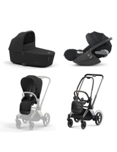 Cybex - Trio E-Priam Con Telaio Chrome Black e seggiolino Cloud T i-Size
