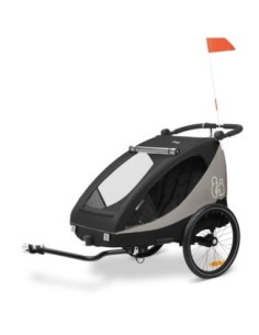 Hauck - Passeggino e Rimorchio Per Bici In Uno Dryk Duo Plus - Spedizione Gratuita