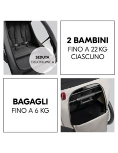 Hauck - Passeggino e Rimorchio Per Bici In Uno Dryk Duo Plus - Spedizione Gratuita 2