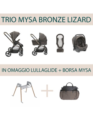 Chicco - Trio Mysa Bronze Lizard con Kory Plus + Borsa Mysa - Special Edition