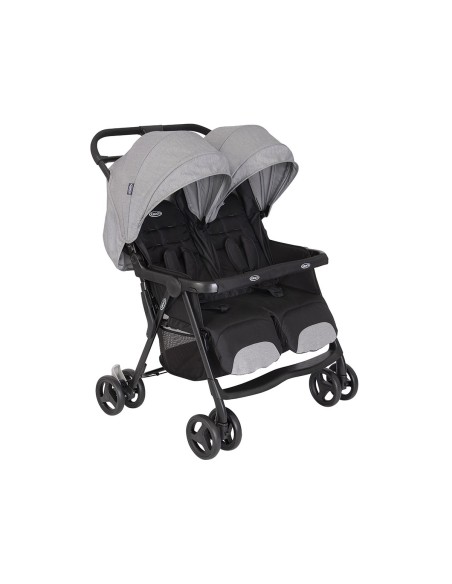 Graco - Passeggino Doppio DuoRider Stepple Gray - Spedizione Gratuita