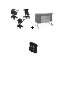 Bundle Trio TicToc Ebony + Chicco Next2me Forever Moon Grey + Antiabbandono Babyguard OMAGGIO