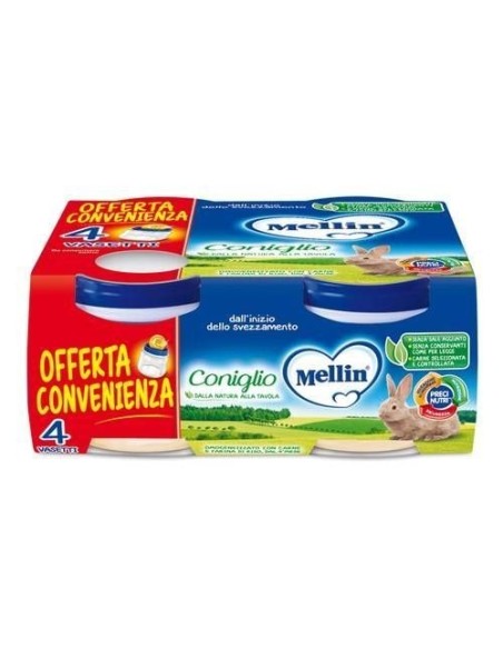 Mellin - Omogeneizzato Coniglio 4x80G