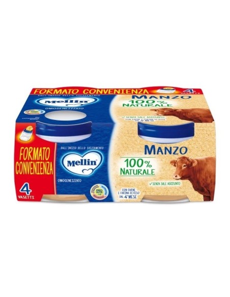 Mellin - Omogeneizzato Manzo 4x80G