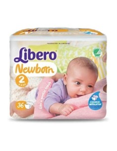 Libero - Pannolini Newborn Taglia 2 3-6Kg 36 Pezzi
