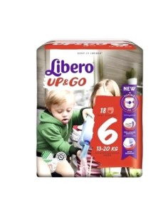 Libero - Pannolini Up&Go Taglia 6 13-20KG 18 Pezzi