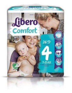 Libero - Pannolini Comfort Taglia 4 7-11KG 26 Pezzi