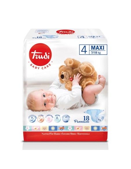 Trudi - Pannolini Taglia 4 Maxi 7/18kg 18 pezzi