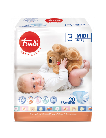 Trudi - Pannolini Taglia 3 Midi 4/9kg 20 pezzi