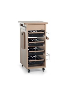Foppapedretti - Carrello Da Cucina In Legno Bistrot - Spedizione Gratuita