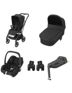 Maxi Cosi - Trio Leona 2 + Navicella Oria + Seggiolino Auto CabrioFix + Adattatori + Base - Spedizione Gratuita