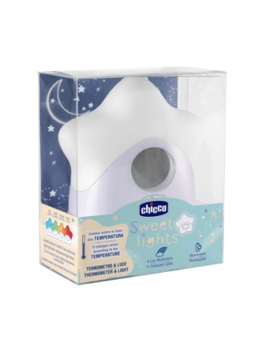 Chicco - Luce Stella Ricaricabile Con Termometro Ambiente