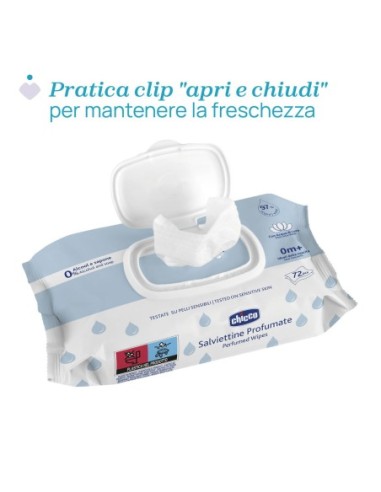 Chicco - Salviettine Profumate Con Plaquette 72 Pezzi