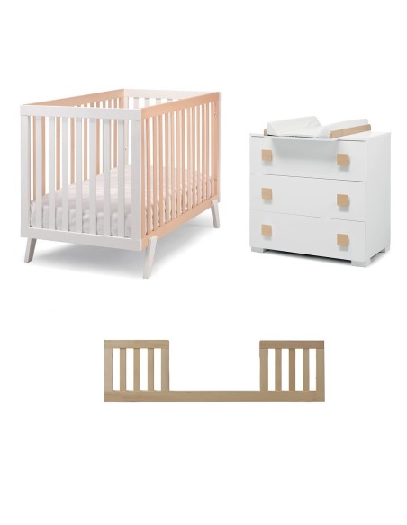 Erbesi - Tris Lettino America + Sponda Toddler + Como' Evolution - Spedizione Gratuita