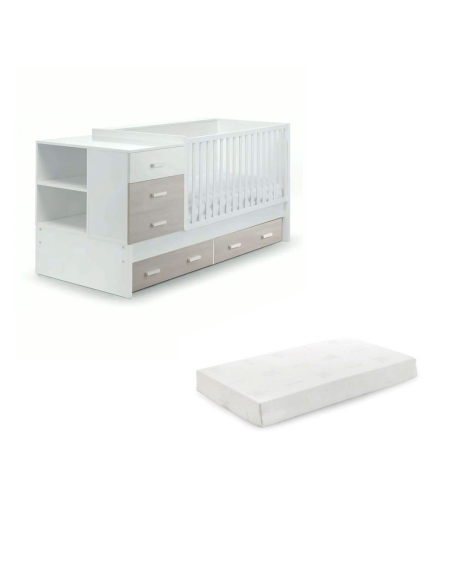 Erbesi - Set Lettino Easy + Materasso 140x70x10