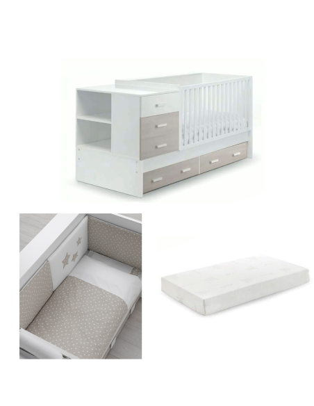 Erbesi - Set Lettino Easy + Materasso + Piumone - Spedizione Gratuita